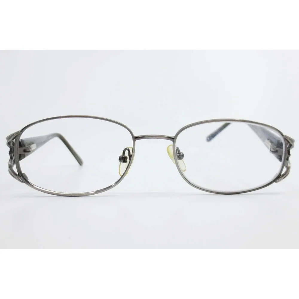 Claire Designed in Palm Springs CLA-16-48 Antique Pewter Oval Eyeglasses